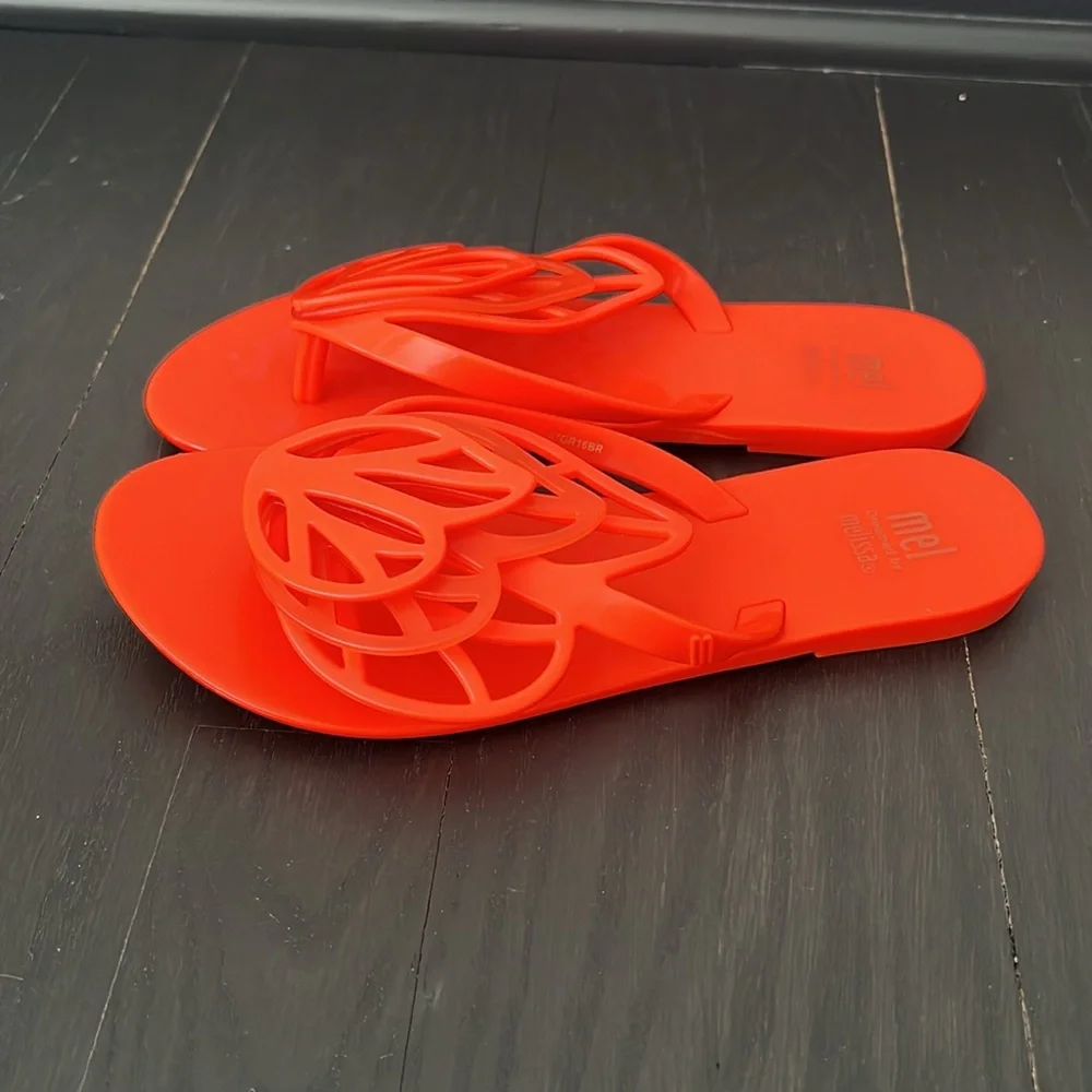 NWT Mini Melissa Harmonic flip flop new fly sandal size 3 - Picture 3 of 12